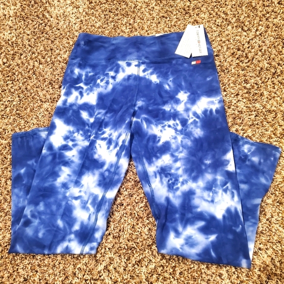 NWT Blue Tie Dye Tommy Hilfiger Leggings - Picture 1 of 3